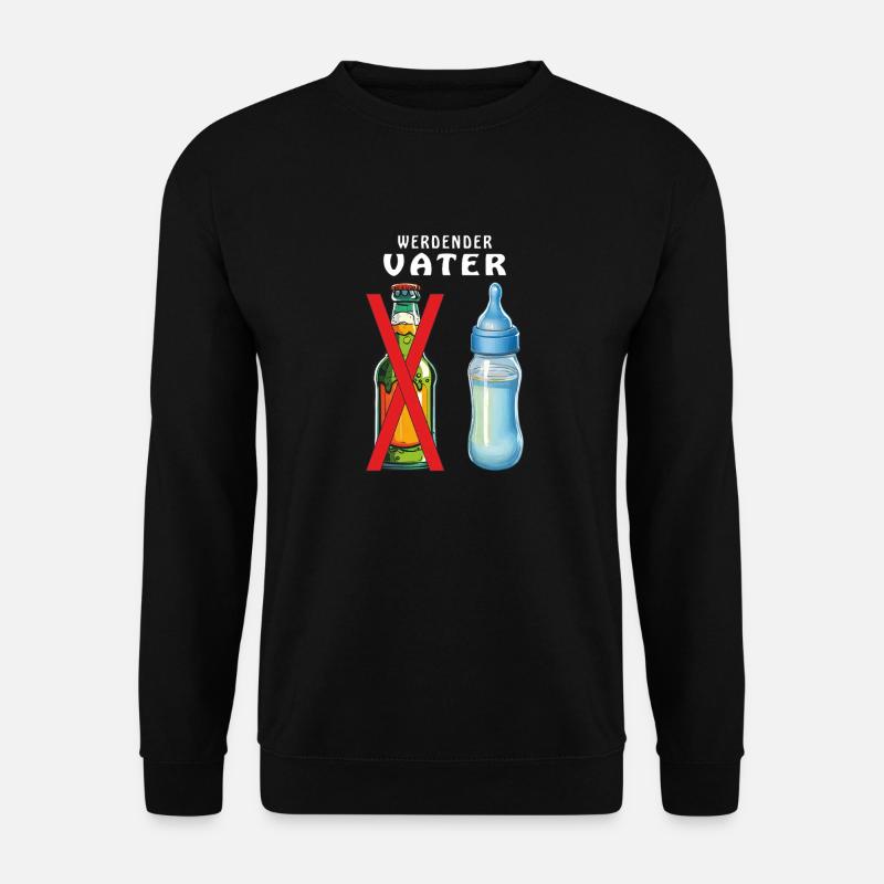 BABYFLASCHE WERDENDER VATER - Unisex Pullover - Schwarz