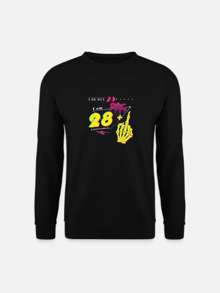 Ich bin nicht 29, ich bin 28 + Mittelfinger - geboren 1996 - Unisex Pullover - Schwarz