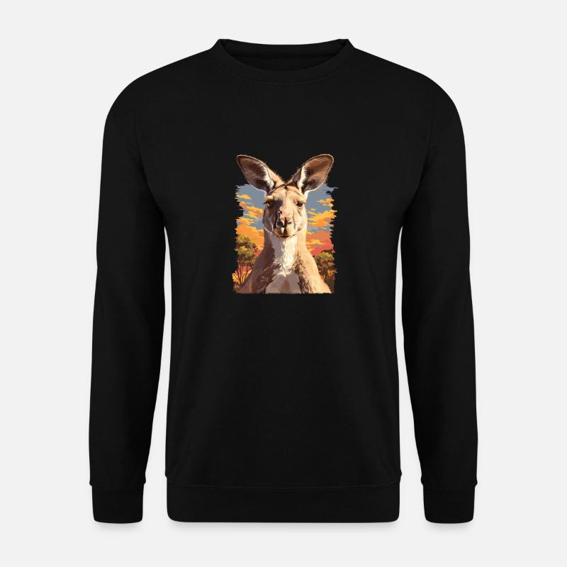 Kängurus Känguru - Unisex Pullover - Schwarz