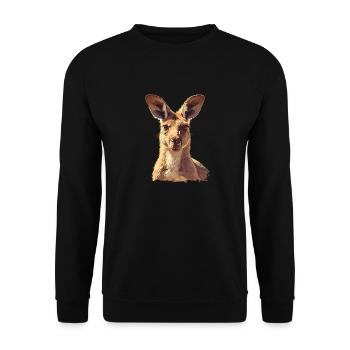 Kangaroos Kangaroo - Unisex Sweatshirt - black - Front - Alina (178cm) & Michal (187cm)