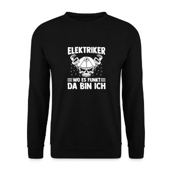 Maître électricien Ingénieur électricien Électricien - Sweat-shirt Unisexe - noir - Devant - Alina (178cm) & Michal (187cm)