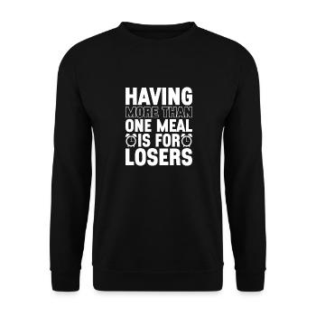 Intermittent fasting Intermittent fasting - Unisex Sweatshirt - black - Front - Alina (178cm) & Michal (187cm)