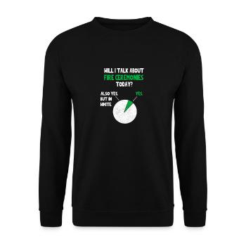 Fire Burning ceremonies Will talk about Funny Quot - Unisex Sweatshirt - black - Front - Alina (178cm) & Michal (187cm)