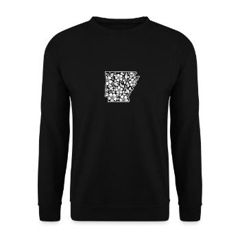 Arkansas Imprimé floral États-Unis État américain - Sweat-shirt Unisexe - noir - Devant - Alina (178cm) & Michal (187cm)