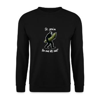 Tu es le vrai Aneth huh Cornichon Bigfoot Sasquatch - Sweat-shirt Unisexe - noir - Devant - Alina (178cm) & Michal (187cm)