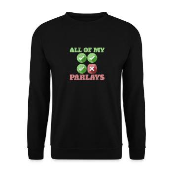 Parlay Passion pour les paris sportifs et la chance - Sweat-shirt Unisexe - noir - Devant - Alina (178cm) & Michal (187cm)