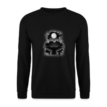 mystique Halloween Oiseau Corbeau Corbeau Corbeau - Sweat-shirt Unisexe - noir - Devant - Alina (178cm) & Michal (187cm)