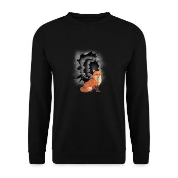 Fuchs Füchse Kind Kinder Märchenfigur - Unisex Pullover - Schwarz - Vorne - Alina (178cm) & Michal (187cm)