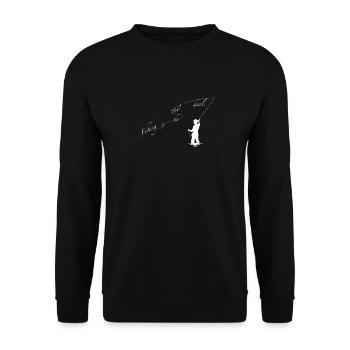 Angeln ist das Geschäft mit der Rolle Fishing Is - Unisex Pullover - Schwarz - Vorne - Alina (178cm) & Michal (187cm)