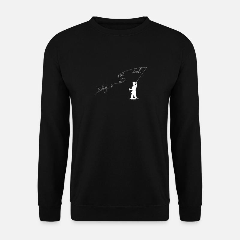 Angeln ist das Geschäft mit der Rolle Fishing Is - Unisex Pullover - Schwarz