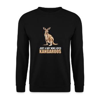 Kangaroos Kangaroo - Unisex Sweatshirt - black - Front - Alina (178cm) & Michal (187cm)