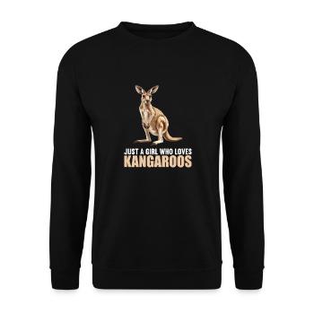 Kangaroos Kangaroo - Unisex Sweatshirt - black - Front - Alina (178cm) & Michal (187cm)