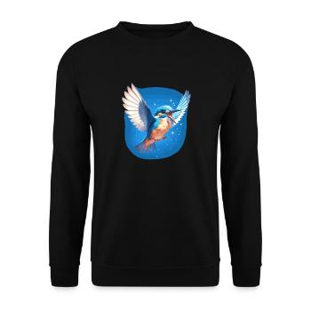 Eisvögel Eisvogel - Unisex Pullover - Schwarz - Vorne - Alina (178cm) & Michal (187cm)