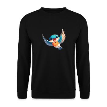 Eisvögel Eisvogel - Unisex Pullover - Schwarz - Vorne - Alina (178cm) & Michal (187cm)