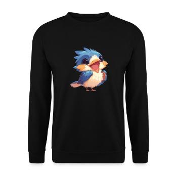 Eisvögel Eisvogel - Unisex Pullover - Schwarz - Vorne - Alina (178cm) & Michal (187cm)