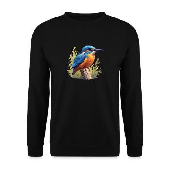Eisvögel Eisvogel - Unisex Pullover - Schwarz - Vorne - Alina (178cm) & Michal (187cm)