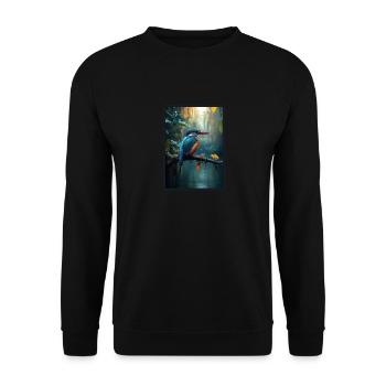 Kingfishers Kingfisher - Unisex Sweatshirt - black - Front - Alina (178cm) & Michal (187cm)