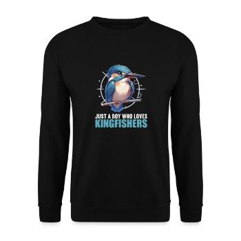 Kingfishers Kingfisher - Unisex Sweatshirt - black - Front - Alina (178cm) & Michal (187cm)
