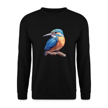 Eisvögel Eisvogel - Unisex Pullover - Schwarz - Vorne - Alina (178cm) & Michal (187cm)