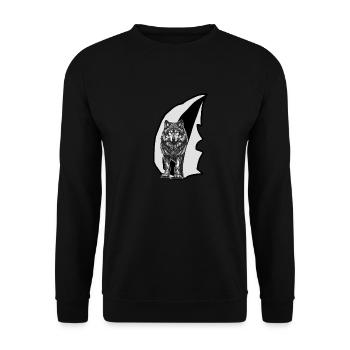 Wolf Wolves She-Wolf - Unisex Sweatshirt - black - Front - Alina (178cm) & Michal (187cm)