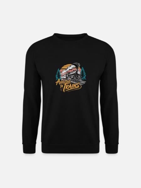 Addicted To Trains - Unisex Pullover - Schwarz
