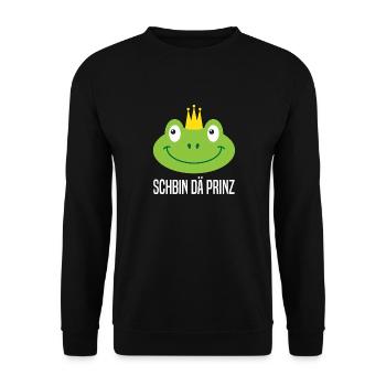 Froschkostüm SCHBIN DA PRINZ Lustiges Faschings - Unisex Pullover - Schwarz - Vorne - Alina (178cm) & Michal (187cm)