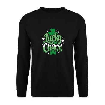 Porte-bonheur - Saint-Patrick - Irlande - Sweat-shirt Unisexe - noir - Devant - Alina (178cm) & Michal (187cm)