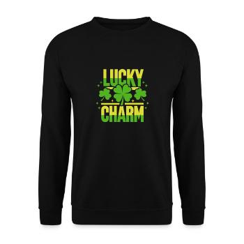 Porte-bonheur - Saint-Patrick - Irlande - Sweat-shirt Unisexe - noir - Devant - Alina (178cm) & Michal (187cm)