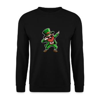 Dabbing Leprechaun - Saint-Patrick - Irlande - Sweat-shirt Unisexe - noir - Devant - Alina (178cm) & Michal (187cm)