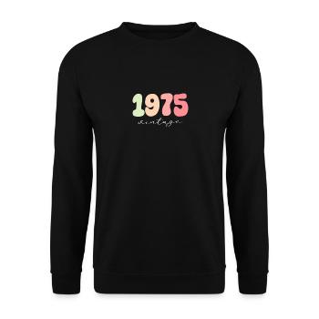 Date de naissance : 1975 - Sweat-shirt Unisexe - noir - Devant - Alina (178cm) & Michal (187cm)