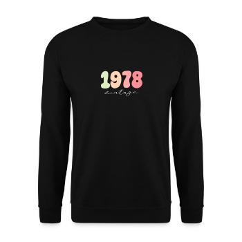 Date de naissance Année de naissance 1978 - Sweat-shirt Unisexe - noir - Devant - Alina (178cm) & Michal (187cm)
