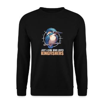 Kingfishers Kingfisher - Unisex Sweatshirt - black - Front - Alina (178cm) & Michal (187cm)