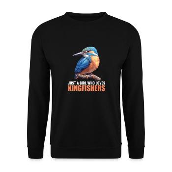 Eisvögel Eisvogel - Unisex Pullover - Schwarz - Vorne - Alina (178cm) & Michal (187cm)