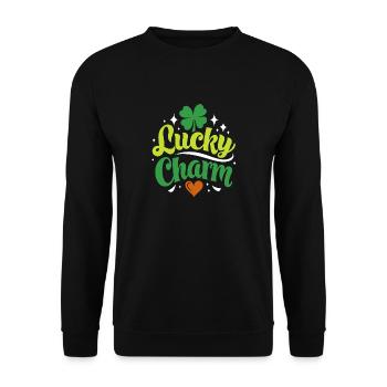Porte-bonheur - Saint-Patrick - Irlande - Sweat-shirt Unisexe - noir - Devant - Alina (178cm) & Michal (187cm)