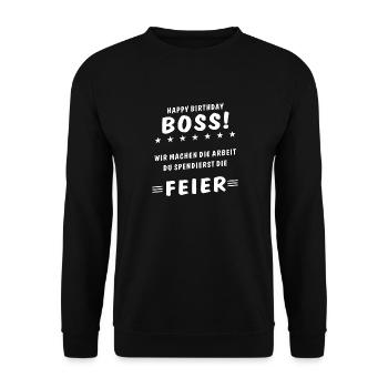 BON ANNIVERSAIRE - Sweat-shirt Unisexe - noir - Devant - Alina (178cm) & Michal (187cm)