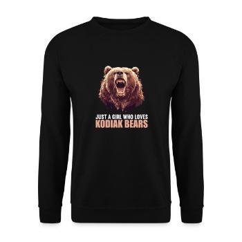 Ours Kodiak Ours Kodiak - Sweat-shirt Unisexe - noir - Devant - Alina (178cm) & Michal (187cm)