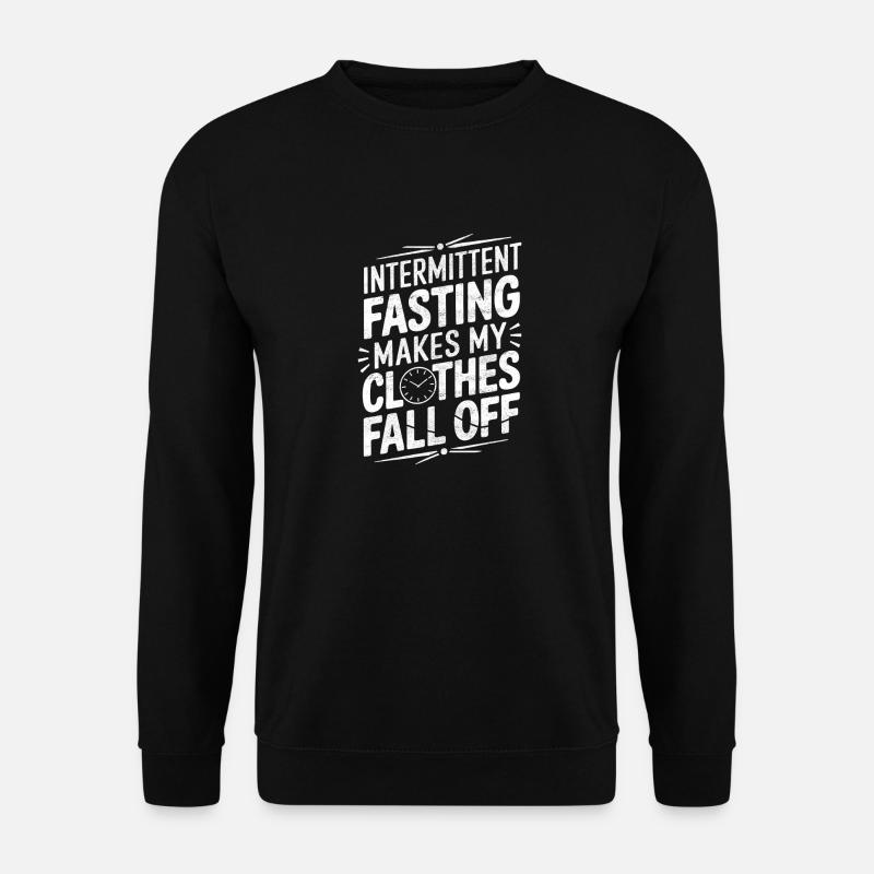 Intervallfasten Intermittierendes Fasten - Unisex Pullover - Schwarz