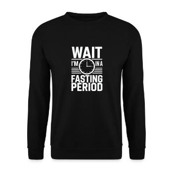 Intermittent fasting Intermittent fasting - Unisex Sweatshirt - black - Front - Alina (178cm) & Michal (187cm)