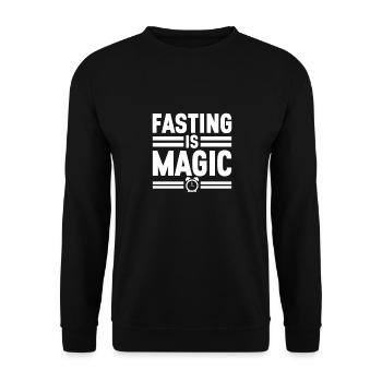 Intermittent fasting Intermittent fasting - Unisex Sweatshirt - black - Front - Alina (178cm) & Michal (187cm)