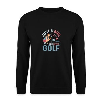 Just A Girl Who Loves Golf Hobby Golfer - Unisex Sweatshirt - black - Front - Alina (178cm) & Michal (187cm)