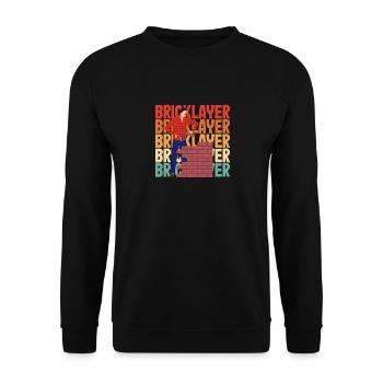Style rétro Mason pour les amateurs d’artisanat - Sweat-shirt Unisexe - noir - Devant - Alina (178cm) & Michal (187cm)