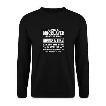 Être maçon est aussi simple que de rouler - Sweat-shirt Unisexe - noir - Devant - Alina (178cm) & Michal (187cm)