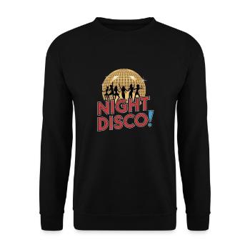 NACHT-DISCO - Unisex Pullover - Schwarz - Vorne - Alina (178cm) & Michal (187cm)