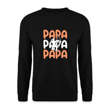 Archer Dad Father Archery - Unisex Sweatshirt - black - Front - Alina (178cm) & Michal (187cm)