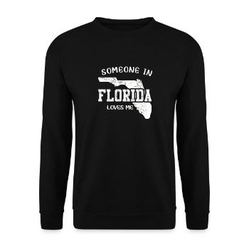 Someone In Florida Loves Me - Unisex Sweatshirt - black - Front - Alina (178cm) & Michal (187cm)