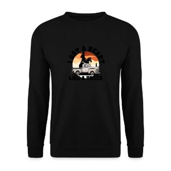 J’ai un cœur comme un camion - Sweat-shirt Unisexe - noir - Devant - Alina (178cm) & Michal (187cm)