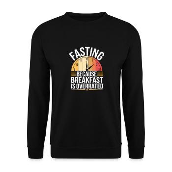 Intermittent fasting Intermittent fasting - Unisex Sweatshirt - black - Front - Alina (178cm) & Michal (187cm)
