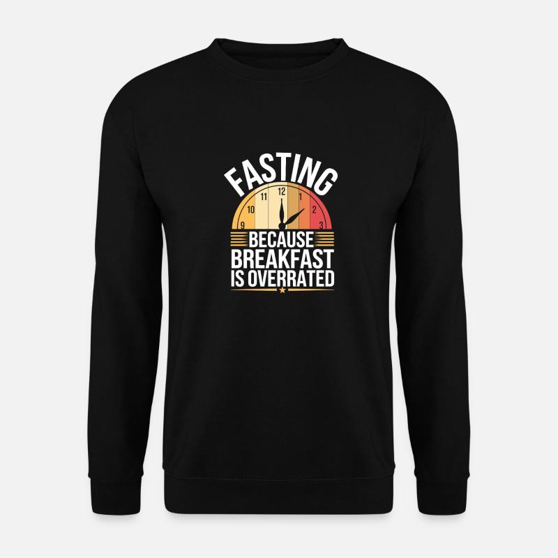 Intervallfasten Intermittierendes Fasten - Unisex Pullover - Schwarz