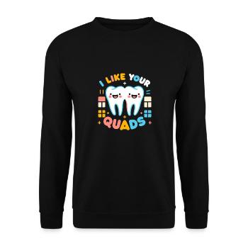 I Like Your Quads 13 - Unisex Pullover - Schwarz - Vorne - Alina (178cm) & Michal (187cm)