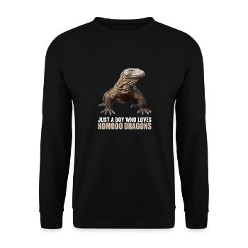 Komodowarane Komodowaran - Unisex Pullover - Schwarz - Vorne - Alina (178cm) & Michal (187cm)